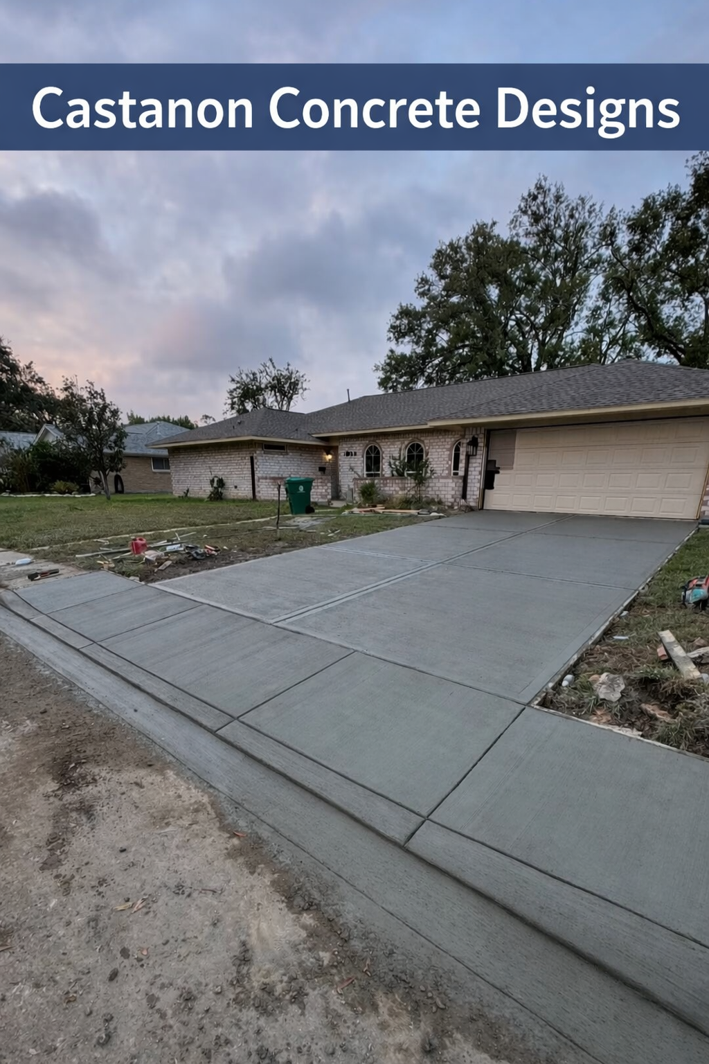 Concrete driveway installation Houston